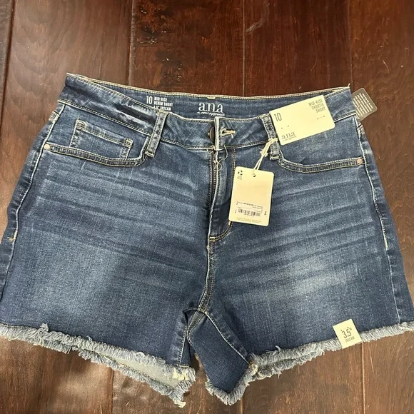 Ana Blue Denim Shorts Set Women’s Size 10 - Picture 4 of 4